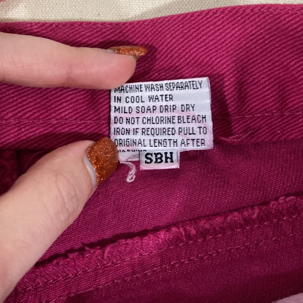 VINTAGE Heavy Denim High Rise Magenta Hot Pink Vintage Jeans - Picture 11 of 12